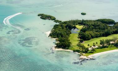 Beautiful lagoon of Mauritius Island