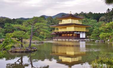 Kinkaku ji golden temple in Kyoto Japan Asia