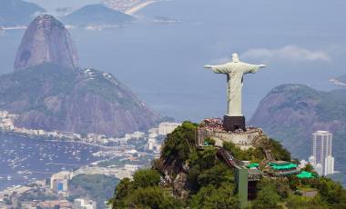 Enchanting Travels Brazil Tours Aerial view of Christ Redeemer and Corcovado Mountain