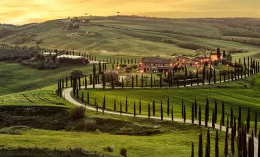 Enchanting Travels Italy Tours Tuscany, Crete Senesi rural sunset landscape