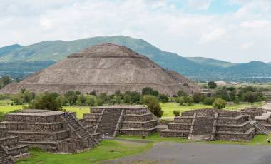 The Pyramid of the Sun, on the east side of the Avenue of the Dead, Mexico City, Central America