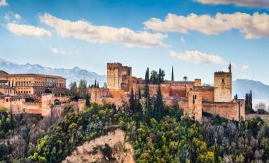 Enchanting Travels Spain Tours Panoramic view of famous Alhambra de Granada, Andalusia, Spain