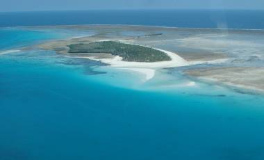 Bird's eye view of an island, Tanzania