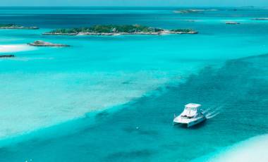 Moorings 514PC cruising in the Exumas, Bahamas