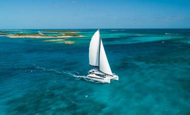 Moorings 5000 under sail in the Exumas