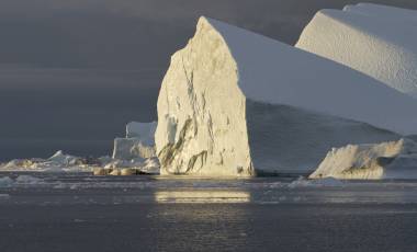 Iceberg at sunset