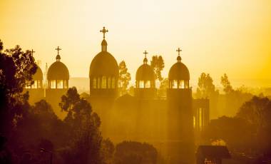 Ethiopian orthodox church at dawn, Addis Ababa