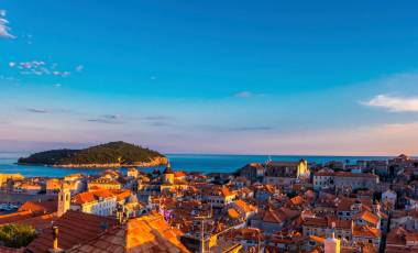 Sunset over Dubrovnik, Croatia