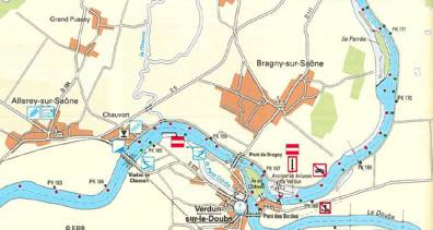 Gewässerkarte Burgund