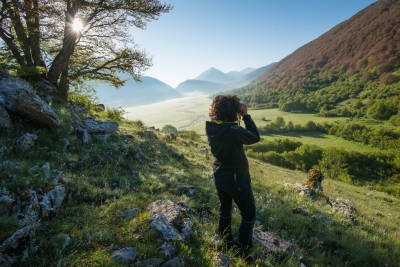 Searching for wildlife, Apennines