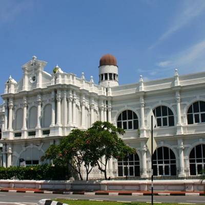 a large white building