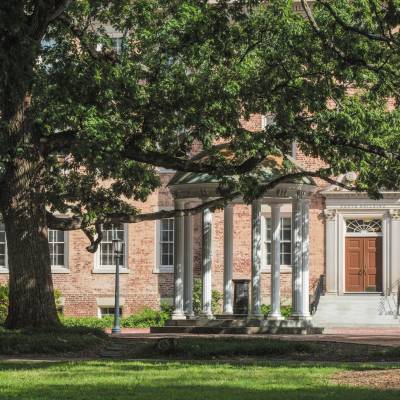The Old Well and South Building at the University of North Carolina at Chapel Hill