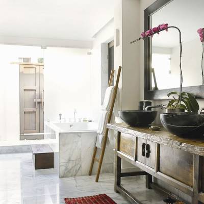 a kitchen with a sink and a window