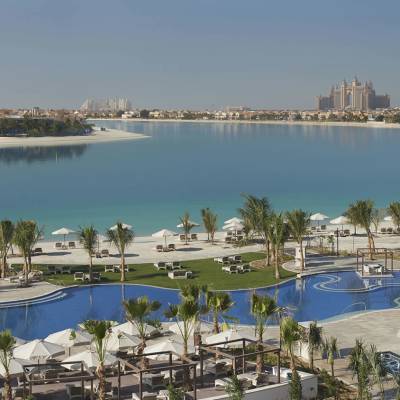 Pool and Beach Aerial