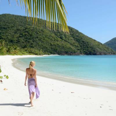 a person standing on a beach