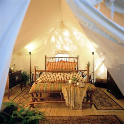 Deluxe tent at Clayoquot Wilderness Resort