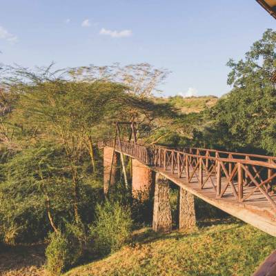 a long bridge over a river