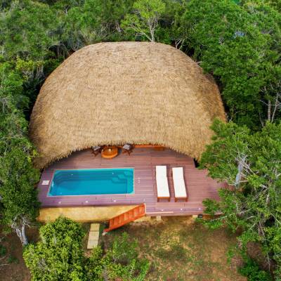 Cabin exterior, Chena Huts