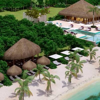 Resort and beach view - artist's impression