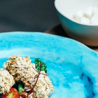 a bowl of food on a plate