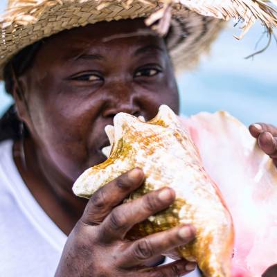 a person that is eating some food