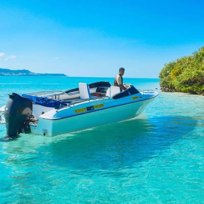 Speedboat in Mauritius