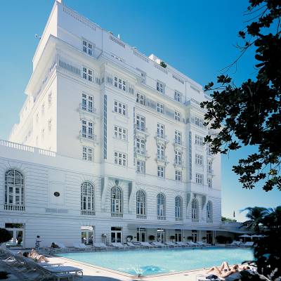 a large white building