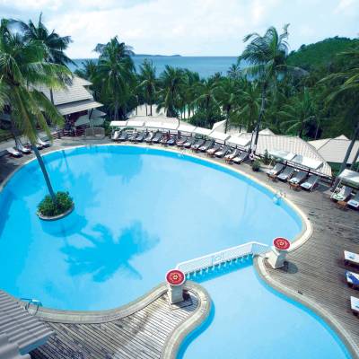 a large pool of water