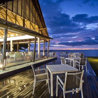 a view of a pier next to a building