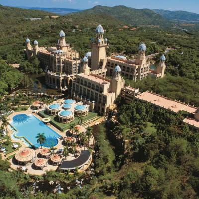 a castle on a hill