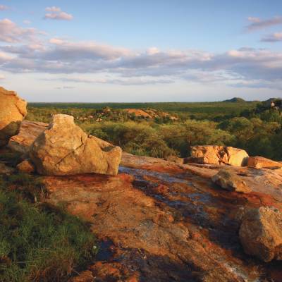 a view of a rocky mountain