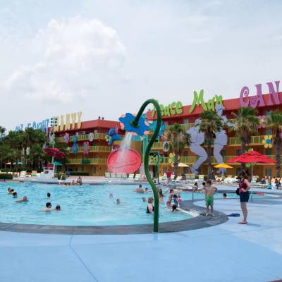 a group of people in a swimming pool