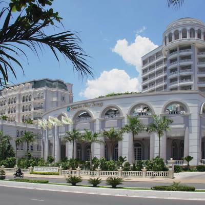 a large white building