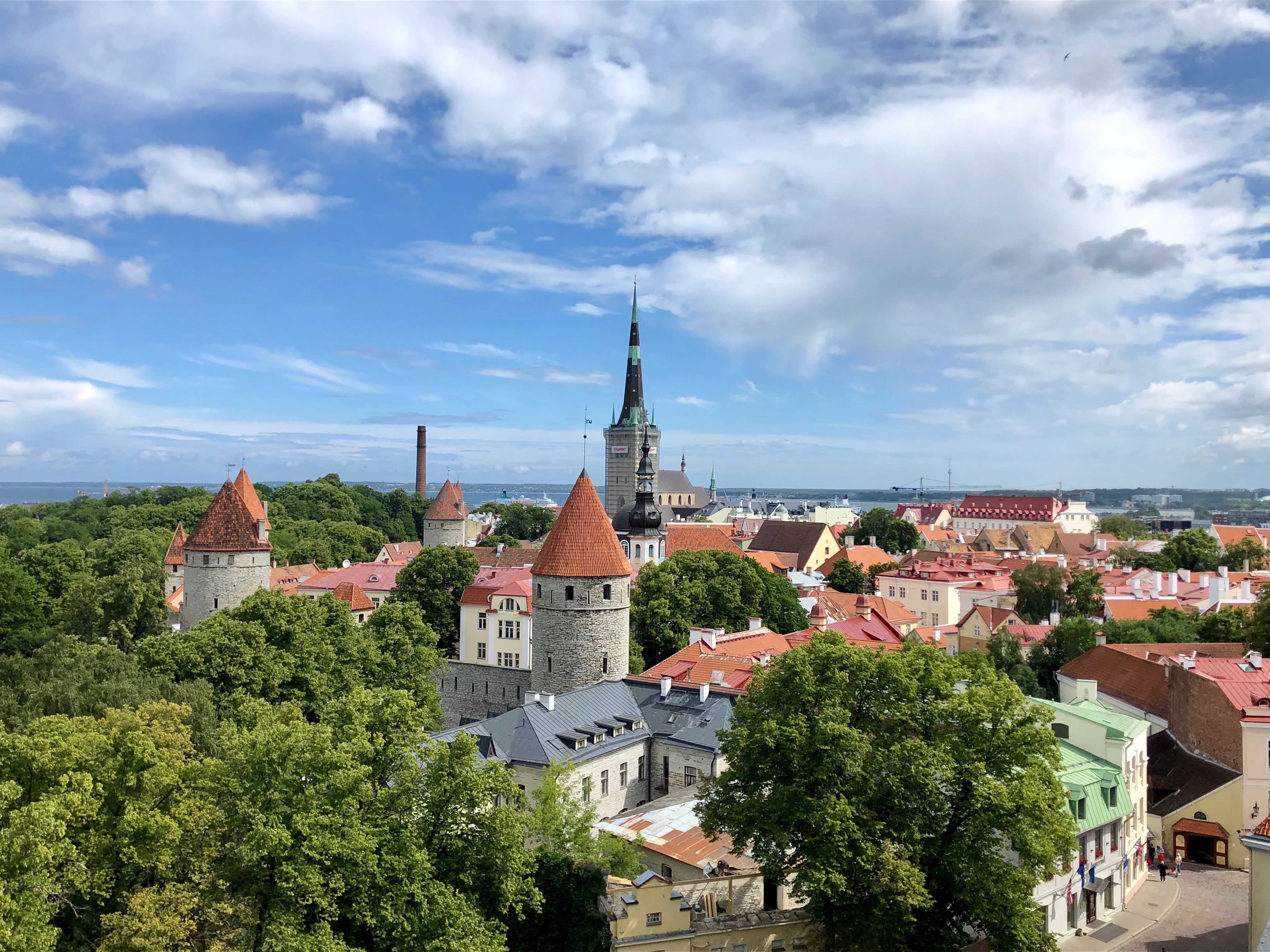 Aerial view of Tallin, Estonia