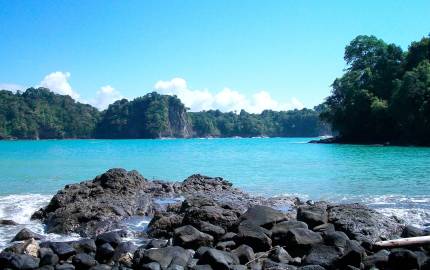 an island in the middle of a body of water