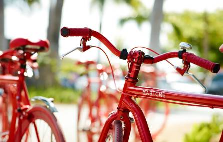 a close up of a bicycle