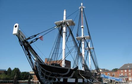 USS Constitution in Boston harbour