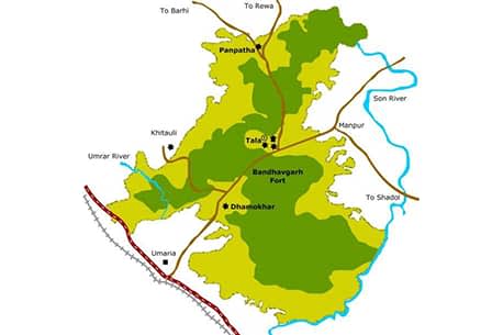 Map of Bandhavgarh