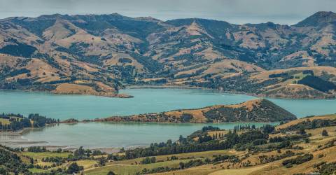 Bjergudsigt over Christchurch, New Zealand