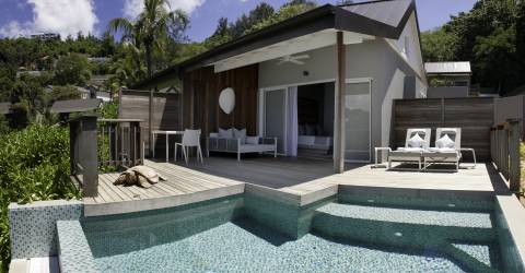 MyPlanet resor-Mahe-Carana Beach Hotel-Ocean View Pool Chalet Decking.JPG