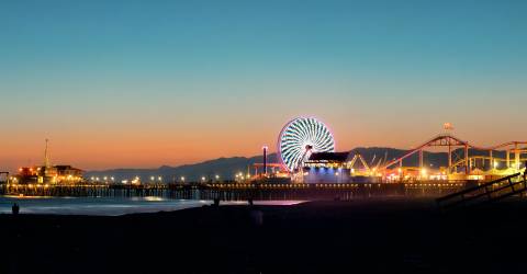 Santa Monica strand, rejse til Los Angeles, USA