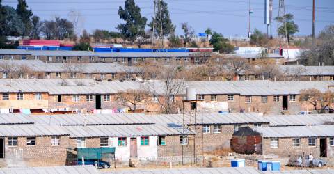 Hus i Soweto Township i Johannesburg, Sydafrika