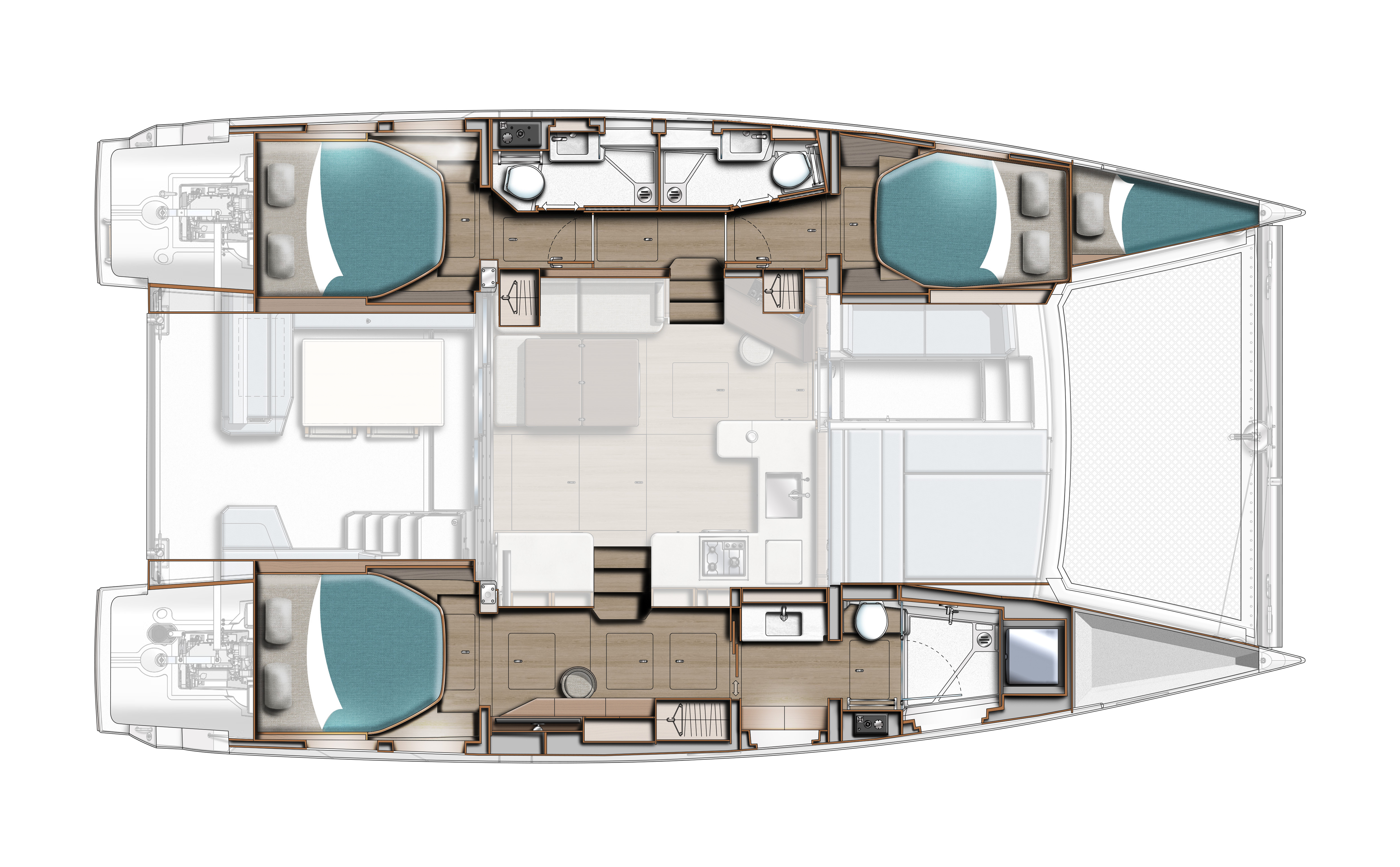 Moorings 4300 interior