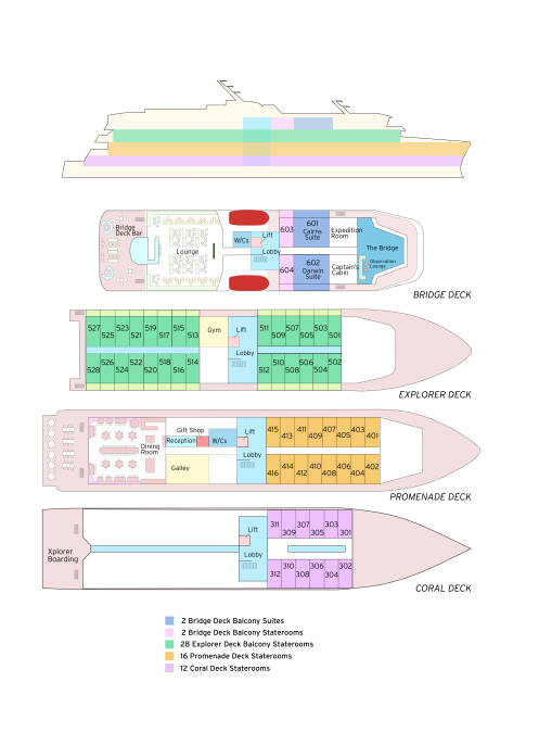 Coral Adventurer deck plan
