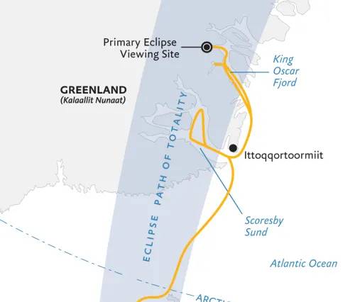 Iceland to Greenland: Total Solar Eclipse