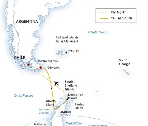 Antarctic Express: Cruise South, Fly North