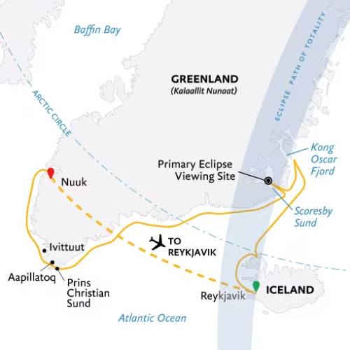 Iceland to Greenland: Total Solar Eclipse (17 days)