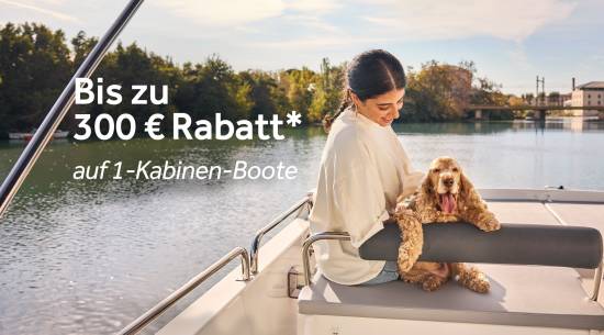 Bis zu 200 €Rabatt* auf 1-Kabinen-Boote