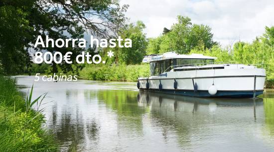 Hasta 800€ dto. sobre los barcos con 5 cabinas