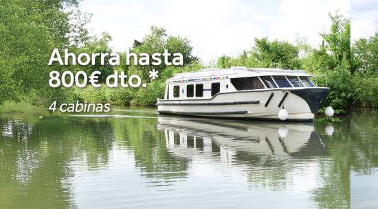 Hasta 800€ dto. sobre los barcos con 4 cabinas